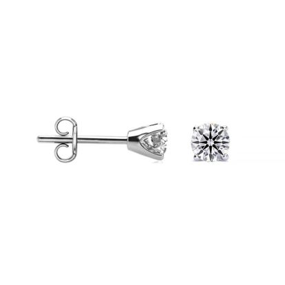 1/4 Carat Lab Grown Diamond Stud Earrings in White Gold, F-G color, VS2/SI1 clarity