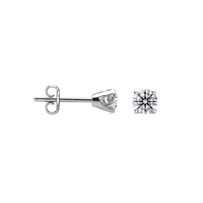 .10 Carat Lab Grown Diamond Stud Earrings in White Gold, F-G color, VS2/SI1 clarity