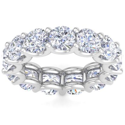 13 Carat Round Lab Grown Diamond Eternity Ring In Platinum, Ring Size 9