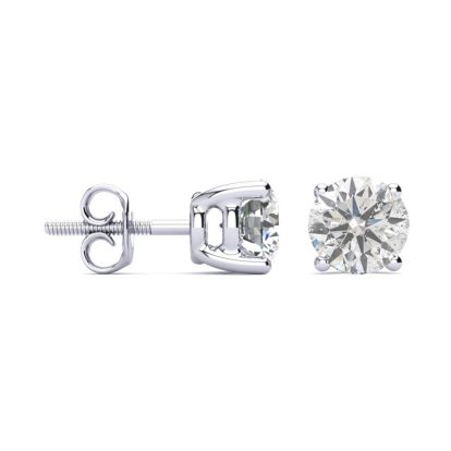 2 Carat Diamond Stud Earrings In 10 Karat White Gold