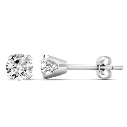 1 Carat Moissanite Stud Earrings In White Gold.  Fiery Amazing E-F Color, VVS Clarity Moissanite!  Very Popular!