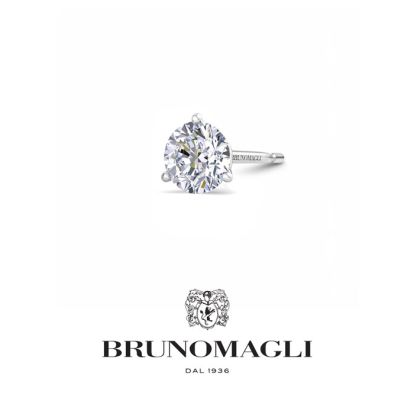 Bruno Magli Mens 1/2 Carat Lab Grown Diamond Martini Stud Earring In Sterling Silver