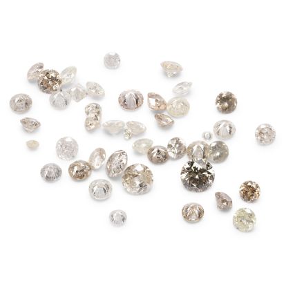 Estate Jewelry 2 Carats of Natural White Diamonds, G-H, I2-I3