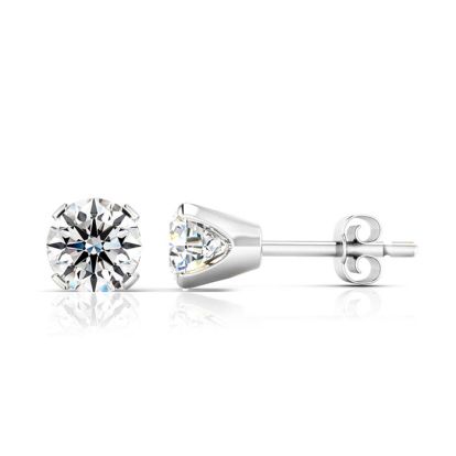 2 Carat Lab Grown Diamond Stud Earrings In White Gold