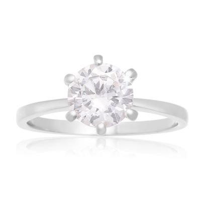 Fine Quality 1.50 ct Natural Diamond Six Prong Solitaire in Platinum
