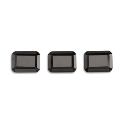 16x12mm Octagon Shape Created Black Onyx Gemstones, Each Weighing 10 1/2 Carats - 31 1/2 Carats Total