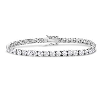 Estate Jewelry 14 Karat White Gold 10 Carat Diamond Tennis Bracelet, 7 Inches