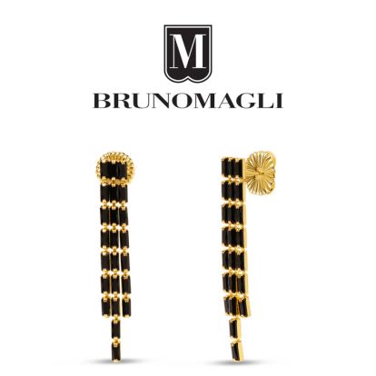 Bruno Magli Gabriella Gold Earrings, Nera