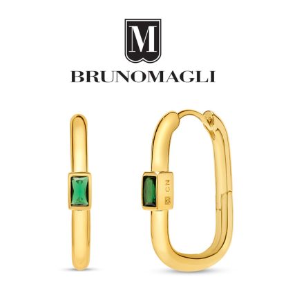 Bruno Magli Daniela Gold Earrings, Smeraldo