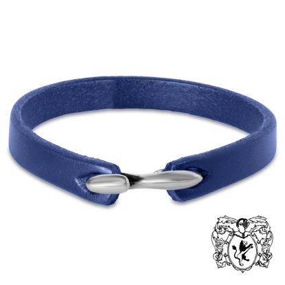 Bruno Magli Mens Refined Leather Bracelet, Indigo