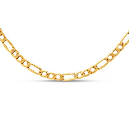 Estate Jewelry 3.2mm Figaro Link Chain In 10 Karat Yellow Gold, 22 Inches