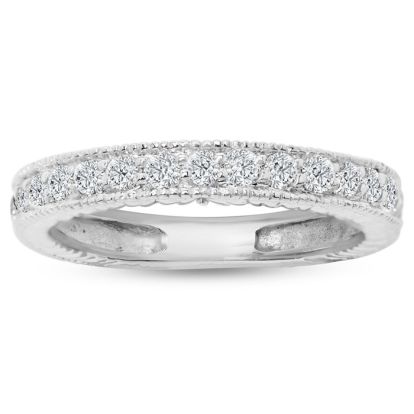 Estate Jewelry 1/2 Carat Diamond Fancy Milgrain Band, Size 5.5