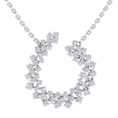 2 Carat Lab Grown Diamond Statement Necklace In Sterling Silver, 18 Inches