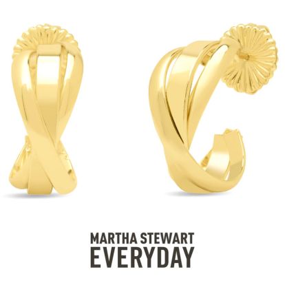 Martha Stewart Everyday Twist Hoop Earrings In Gold