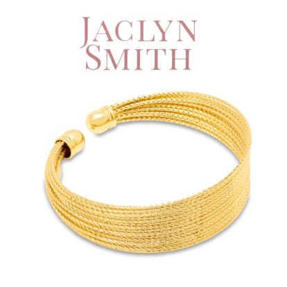 Jaclyn Smith Luminescent Gold Cuff Bracelet