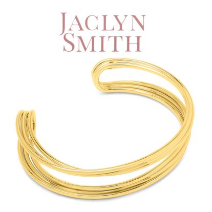 Jaclyn Smith Split Gold Cuff Bracelet