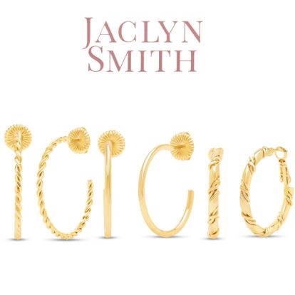 Jaclyn Smith Classic Gold Hoop Earrings Set of 3