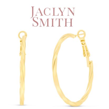 Jaclyn Smith Classic Hoop Earrings In Gold