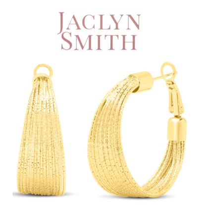 Jaclyn Smith Luminescent Hoop Earrings In Gold