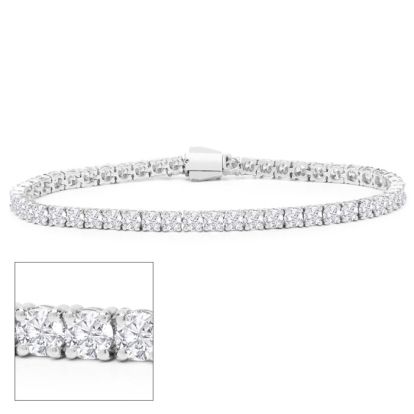 8 Carat Lab Grown Diamond Tennis Bracelet In Sterling Silver, 7 Inches