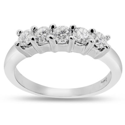1/2 Carat Lab Grown Diamond Anniversary Band In Sterling Silver