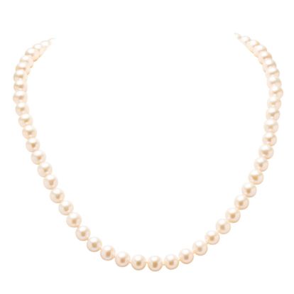 Estate Jewelry Freshwater Pearl Strand Necklace With Sterling Silver Safety Bow Clasp, 18 Inches