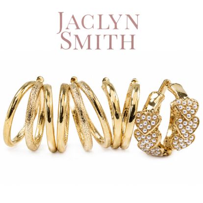Jaclyn Smith Sassy Gold Hoop Earrings Set of 3