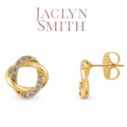 Jaclyn Smith Crystal Statement Earrings In Gold