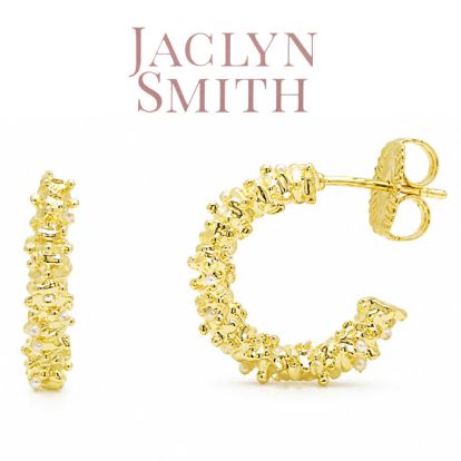 Jaclyn Smith Confetti Hoop Earrings In Gold