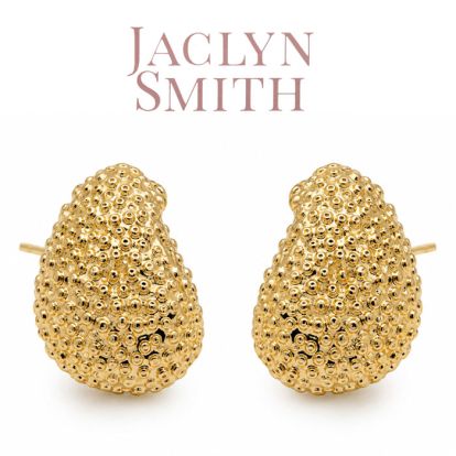 Jaclyn Smith Textured Statement Earrings In Gold