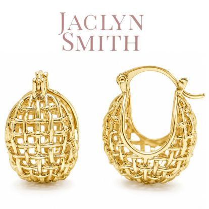 Jaclyn Smith Heavy Hoop Earrings In Gold