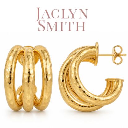 Jaclyn Smith Radiant Hoop Earrings In Gold