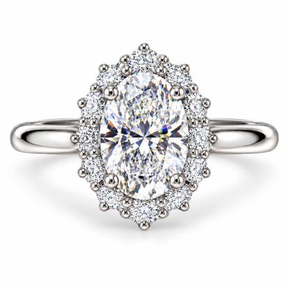 Estate Jewelry IGI Certified 2.57 Carat Oval Shape Lab Grown Diamond Engagement Ring In 14K White Gold