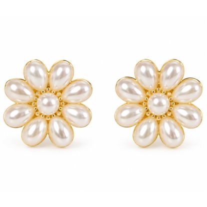 Draper James Pearl Flower Stud Earrings In Gold