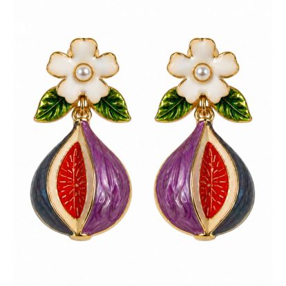 Draper James Fig Statement Earrings In Gold