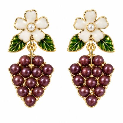 Draper James Grape Statement Earrings In Gold
