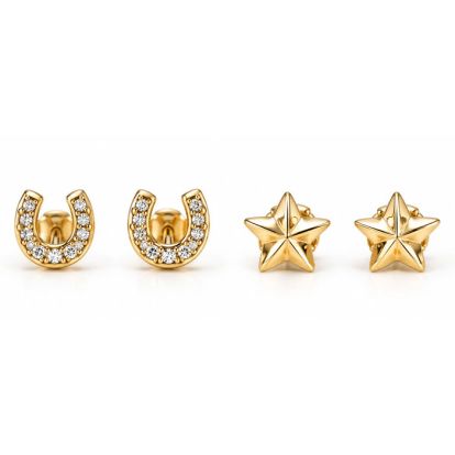 Draper James Western Star Earring Set In Gold