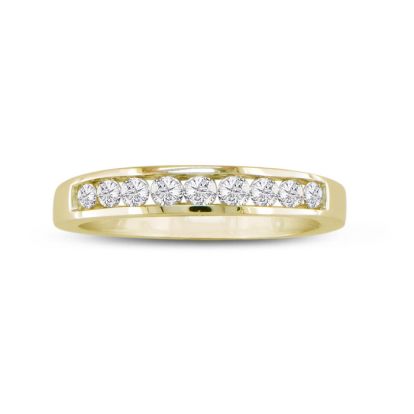 1/4 Carat Diamond Wedding Band In Yellow Gold
