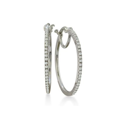 1/4ct Diamond Hoop Earrings