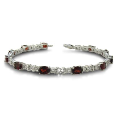 7.5ct Garnet and Diamond Bracelet
