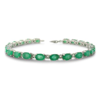 14ct Emerald and Diamond Bracelet
