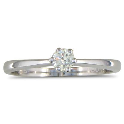 1/6ct Diamond Solitaire Ring in Sterling Silver