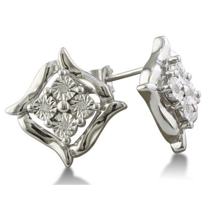 Square Diamond Earrings
