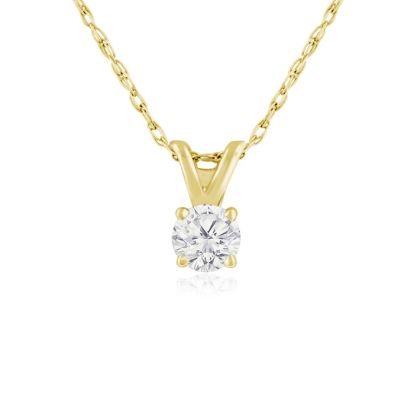 1/5ct 14k Yellow Gold Diamond Pendant