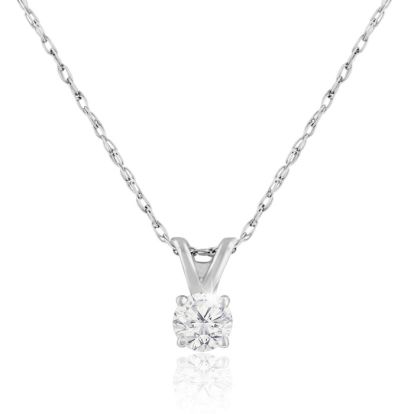 1/6ct Diamond Pendant in 14k White Gold
