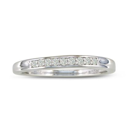 1/8ct Mens and Womens Diamond Wedding Band in Sterling Silver