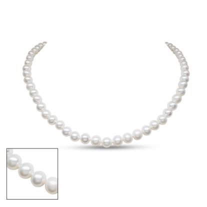 18 inch 6mm AA Pearl Necklace With 14K Yellow Gold Clasp