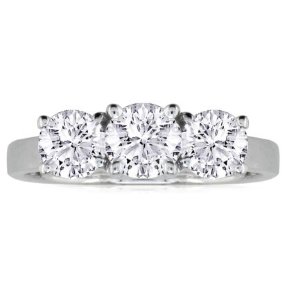 1/4ct Three Diamond Ring in 14k White Gold