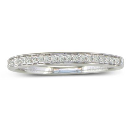 1/6ct Round Cut Pave Diamond  Band in 14k White Gold