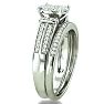 1/3ct Big Looking Round Center Diamond Engagement Ring Bridal Set Image-3